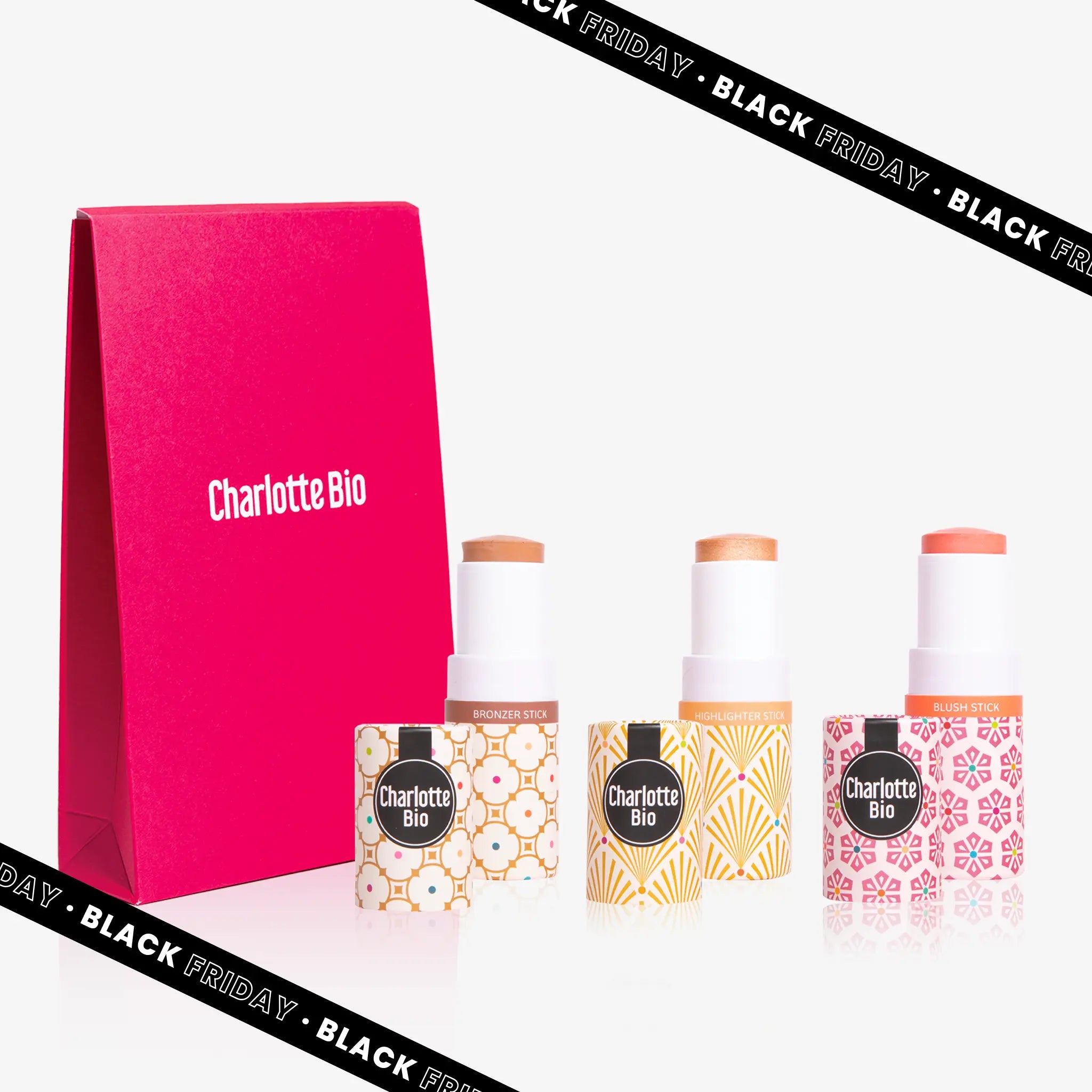 Trio complexion sticks: bronzer + blush + highlighter