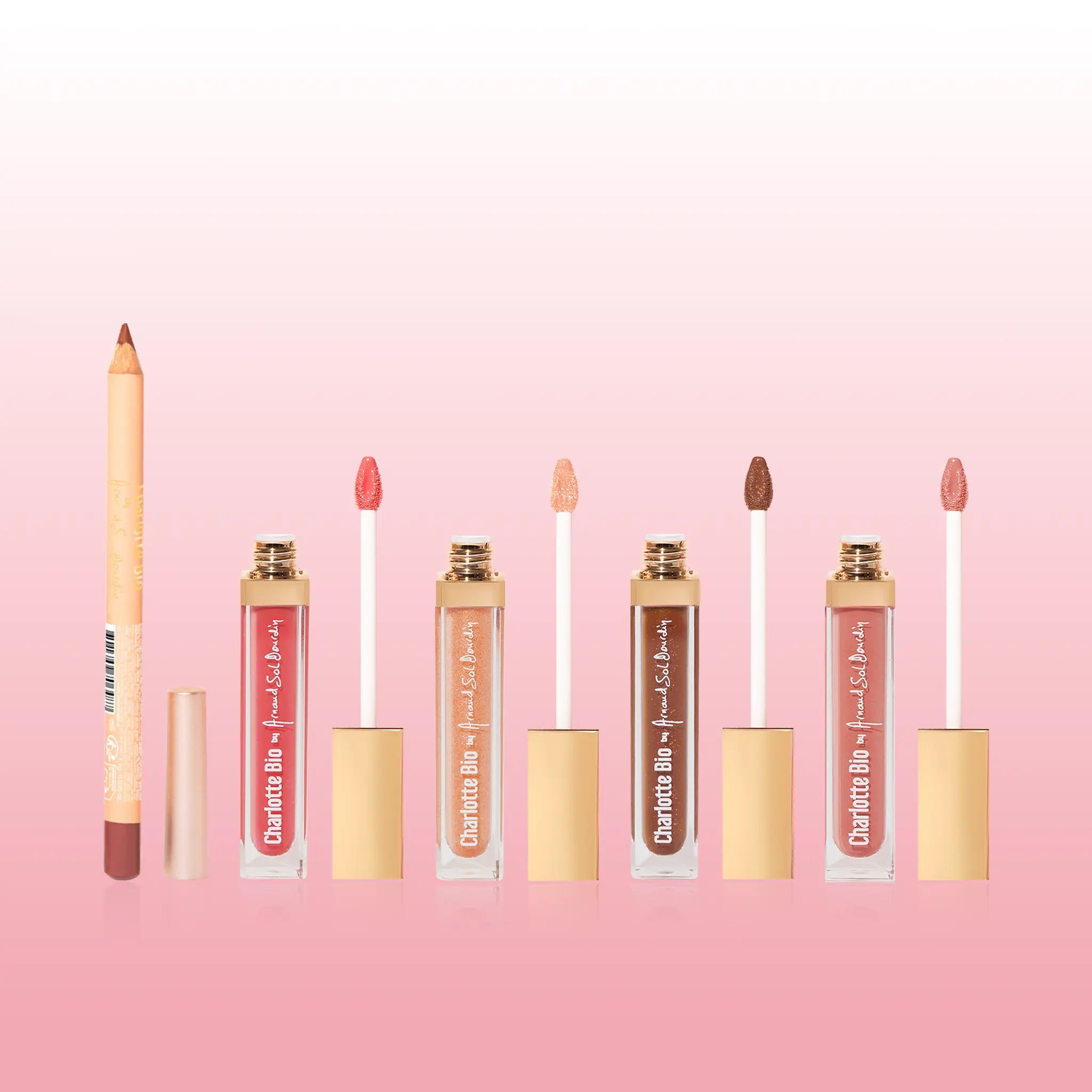 ASD17 - Pack 4 lips glow + pencil - Charlotte Bio